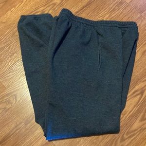 Men’s size medium, fruit of the loom, dark gray sweat pants